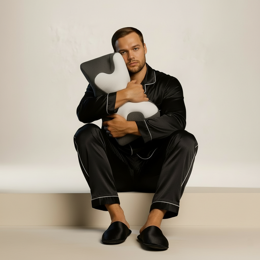 BUY ONE GET ONE FREE - Itamikei – YORU Jaw/TMJ Relief Pillow - Teeth grinding/Clenching/Jaw thrusting/Bruxism - Back/Side/Stomach Sleeper - Pressure Distributing Memory Foam - Anti-Sweat - 60x30x13cm