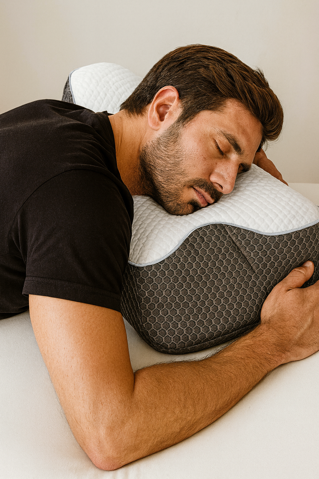 BUY ONE GET ONE FREE - Itamikei – YORU Jaw/TMJ Relief Pillow - Teeth grinding/Clenching/Jaw thrusting/Bruxism - Back/Side/Stomach Sleeper - Pressure Distributing Memory Foam - Anti-Sweat - 60x30x13cm