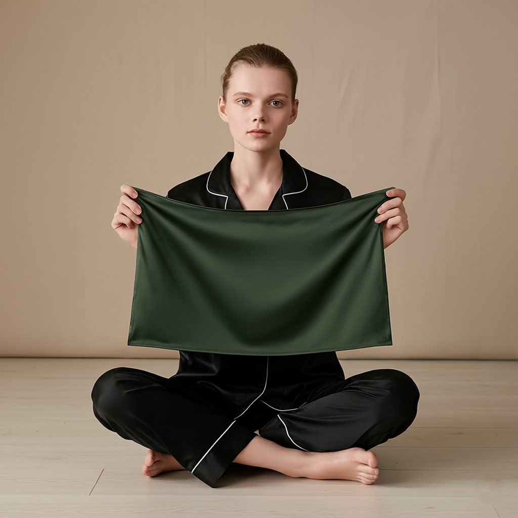 Tsukikage - YORU's Silk Pillowcase - Pure Mulberry Natural Silk - Cooling & Anti-Sweat - Prevention Hair Loss - Reduction Skin Wrinkle - 78x48cm