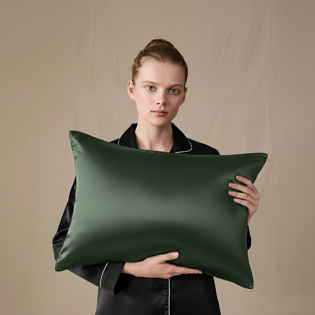 Tsukikage - YORU's Silk Pillowcase - Pure Mulberry Natural Silk - Cooling & Anti-Sweat - Prevention Hair Loss - Reduction Skin Wrinkle - 78x48cm